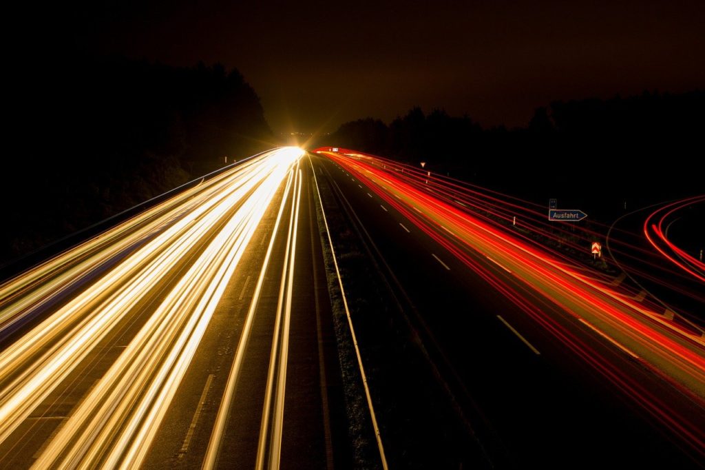 highway, traffic, long exposure